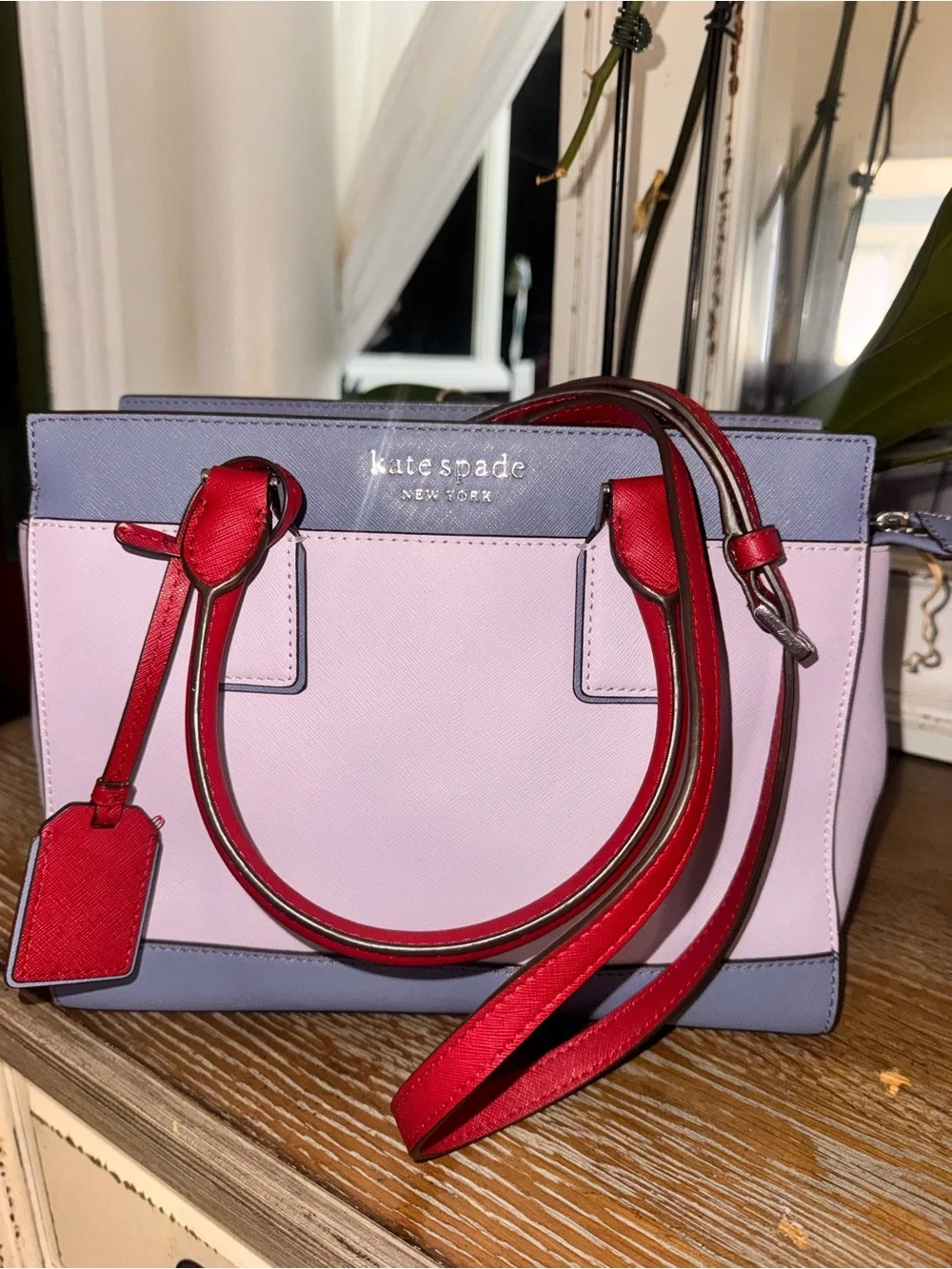 kate spade Colorblock Pink, Red & Lavender Satchel